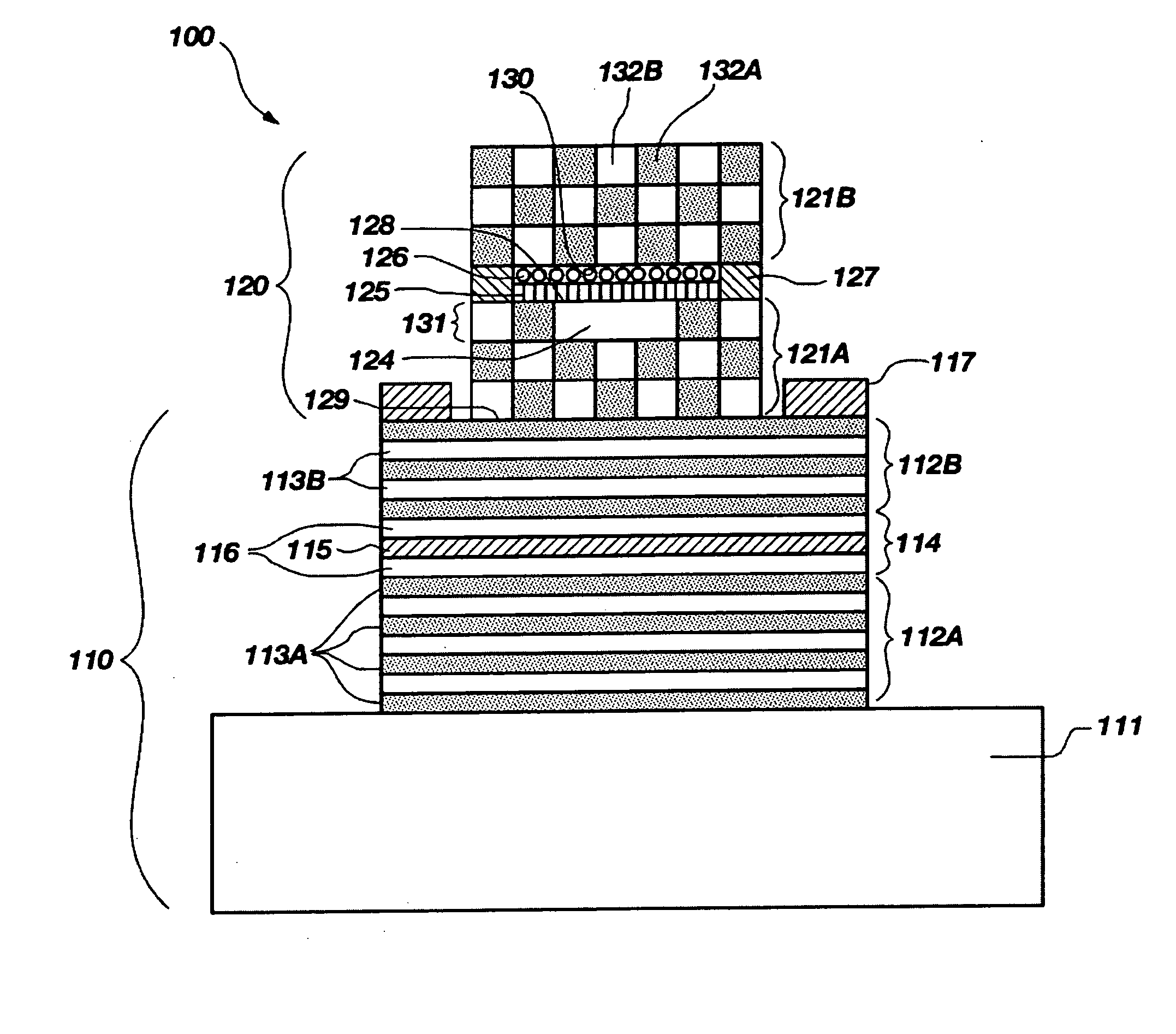 Integrated radiation sources and amplifying structures, and methods of using the same