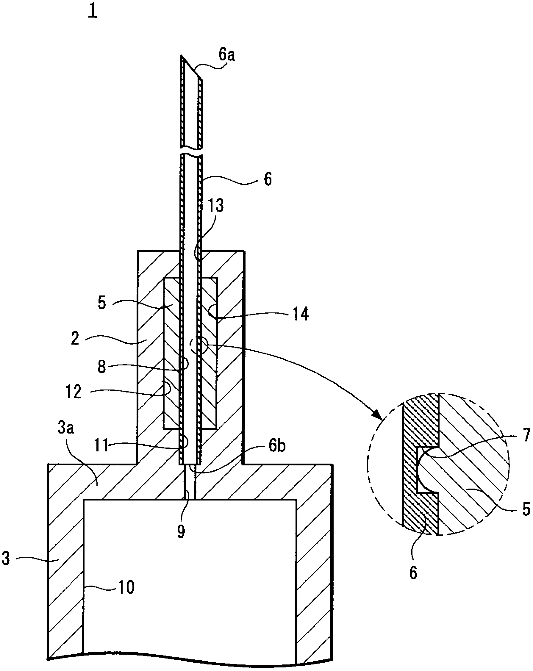 Medical instrument with attached needle