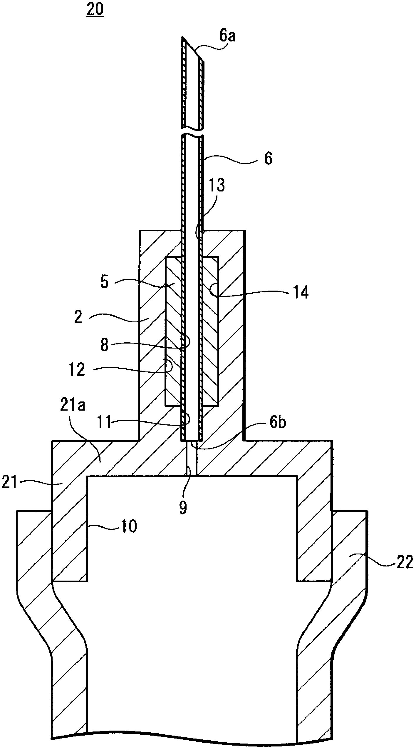 Medical instrument with attached needle