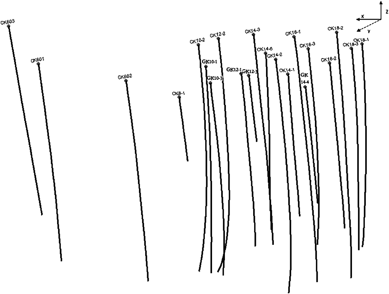 Geological drilling spatial trajectory restoration method