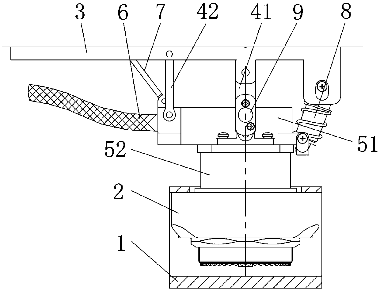 A vertical separation connector and its vertical separation mechanism