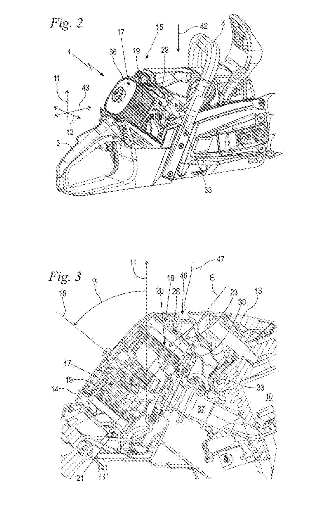 Handheld work apparatus