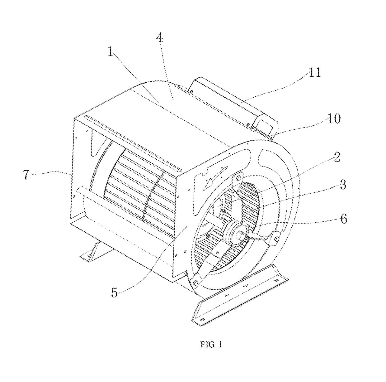 Volute centrifugal fan with permanent-magnet brush-less motor system