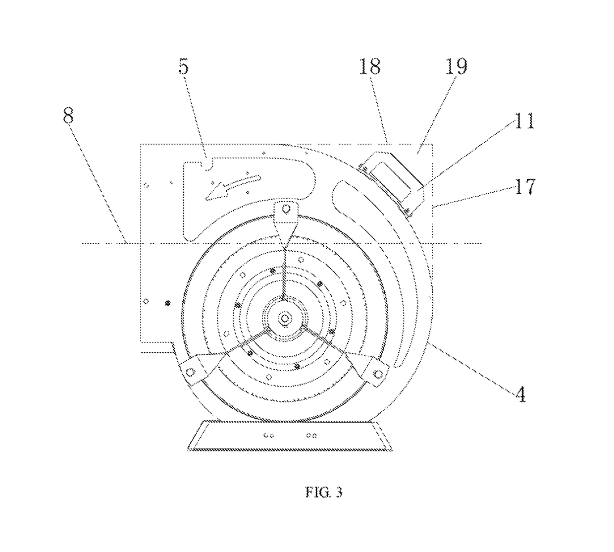 Volute centrifugal fan with permanent-magnet brush-less motor system