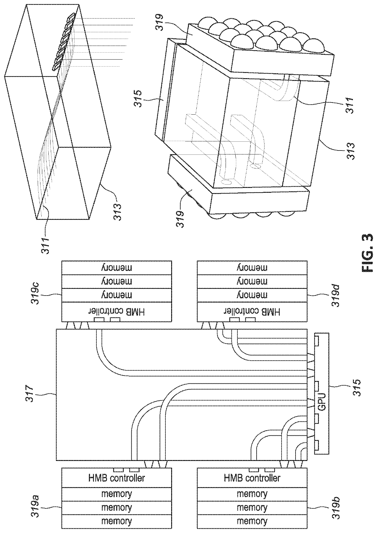 Chip-scale optical interconnect using microleds