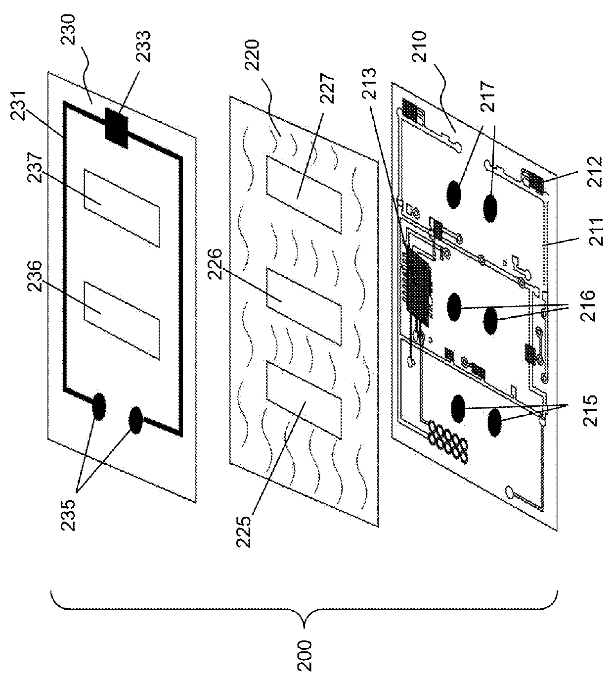 Electronic stickers with modular structures