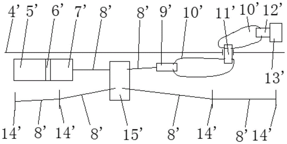 A single-engine crane and its power transmission device