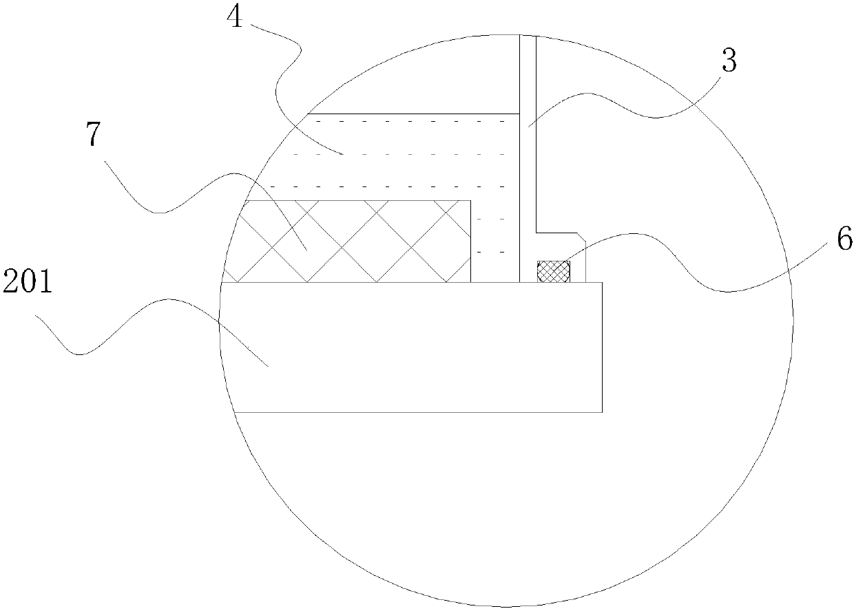 Upper-pressing-lower-sucking-type slurry injection structure of automatic plate production line