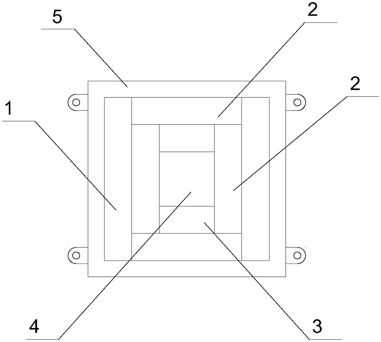 Position limiting block combined multi-size structure surface shearing box