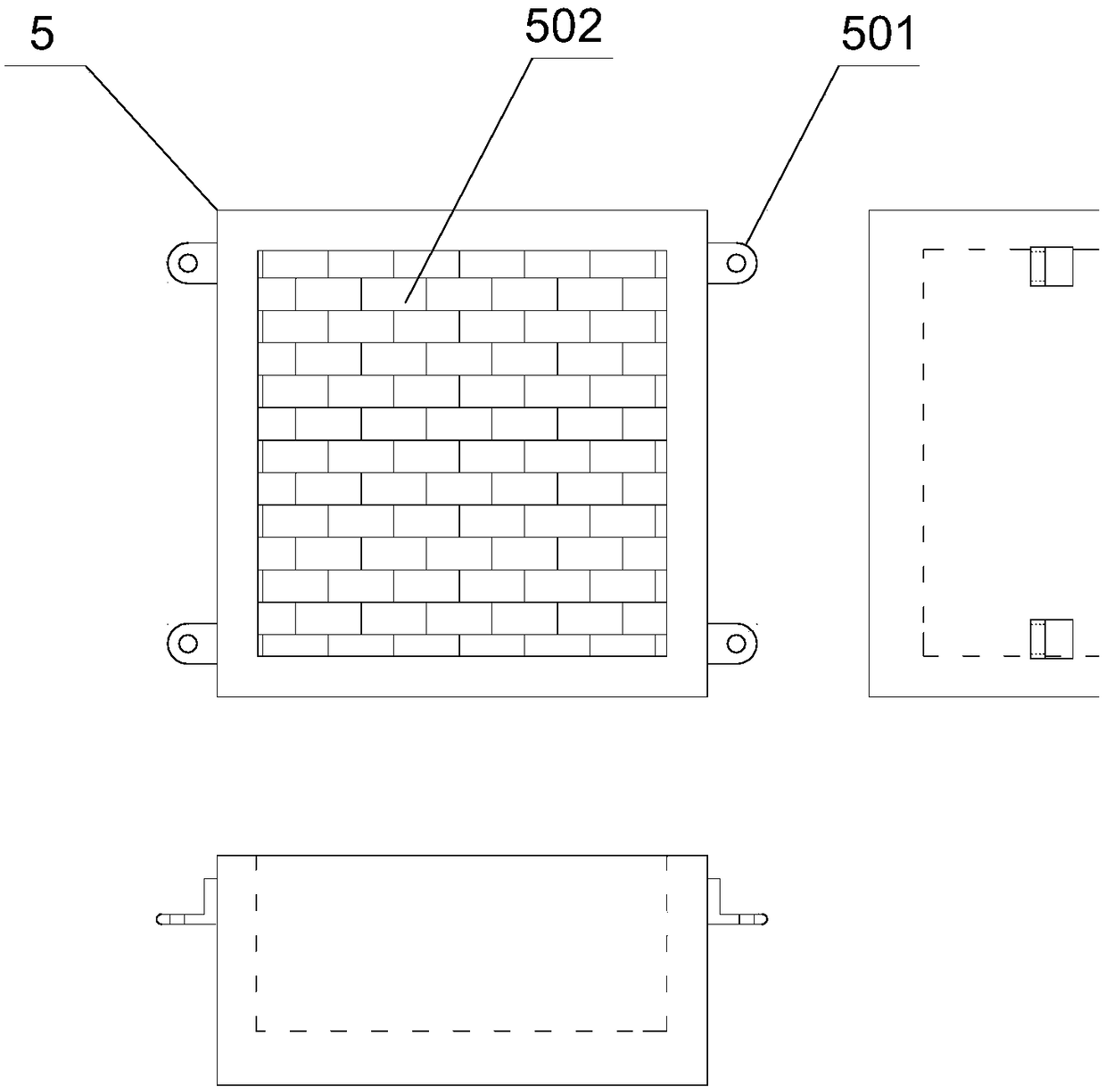 Position limiting block combined multi-size structure surface shearing box