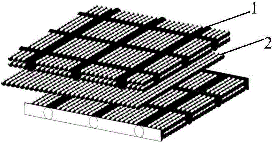 Preparation method for W-Cu composite materials of fiber and particle hybrid structure