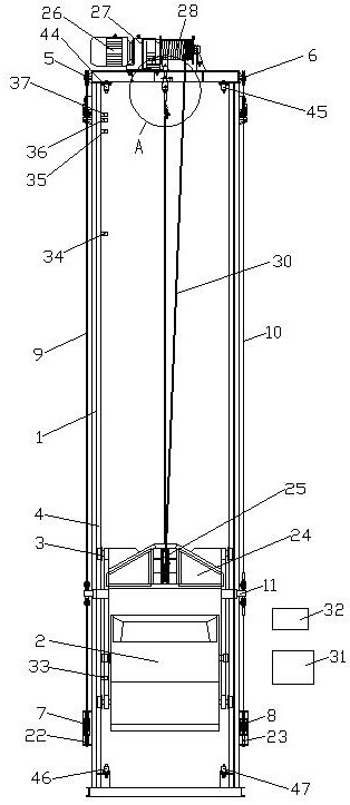 Hopper protection device for bucket-lift mixing station