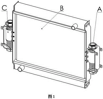 Vibration strengthening heat transfer device of automobile radiator