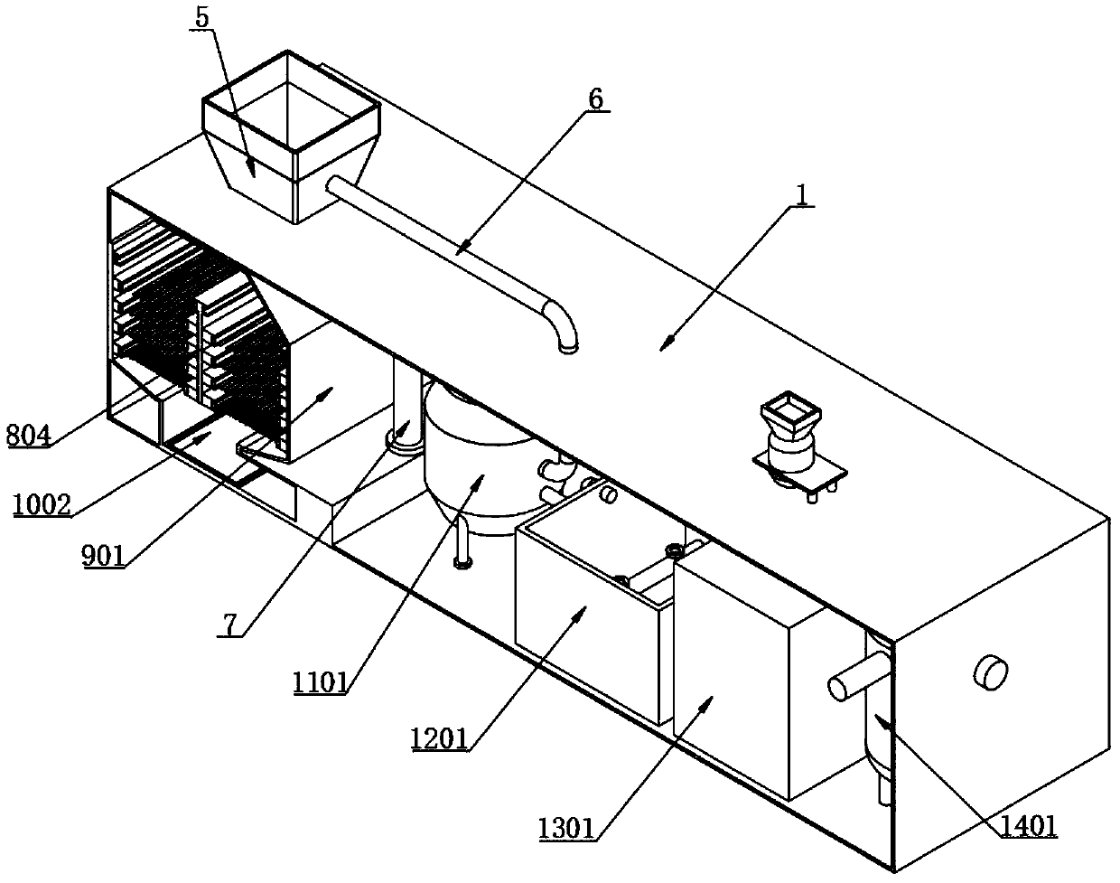 Urban sewage treatment reclaimed water circulating filtration device