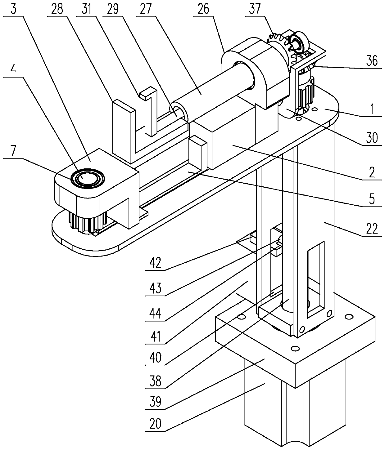 Single-motor double-shaft driving mechanism, feeding shovel-taking stir-frying device and automatic cooker of feeding shovel-taking stir-frying device