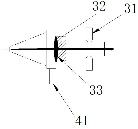 Hob-free hard rock tunneling machine for breaking rocks by utilizing laser and high-pressure blast jet flow