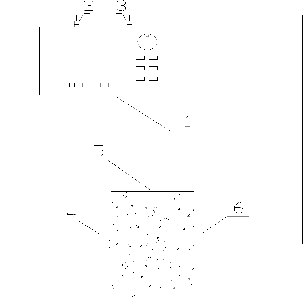 Detection method for noise reduction performance of asphalt concrete by using ultrasonic testing apparatus