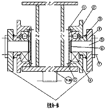 Dismountable rolling wheel mechanism for ship rail crane