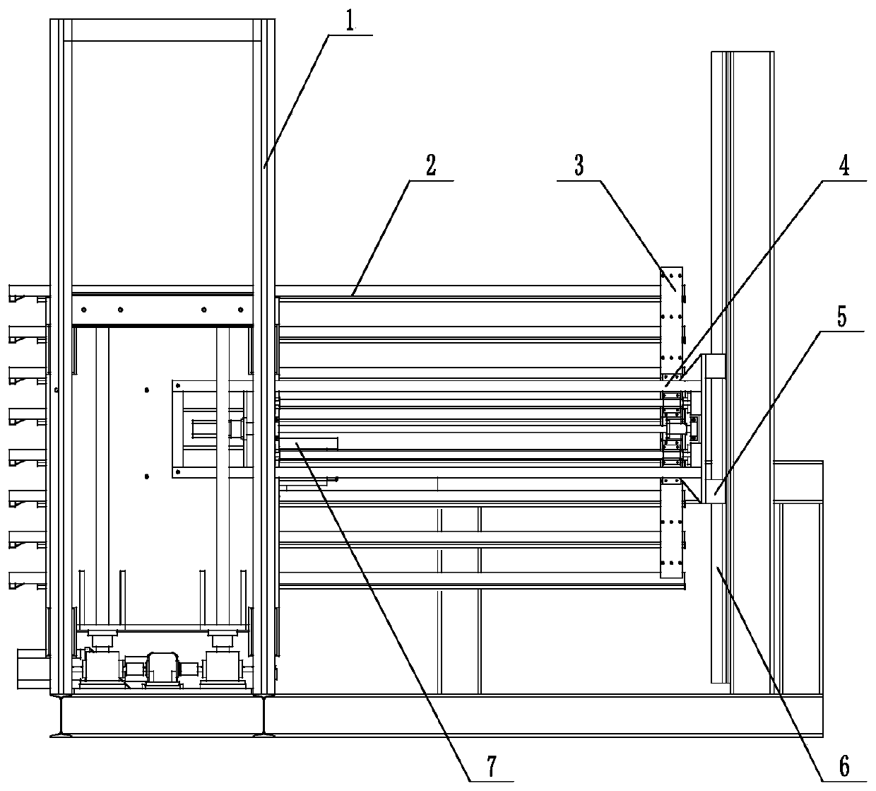 Board loading and unloading lifting assembly