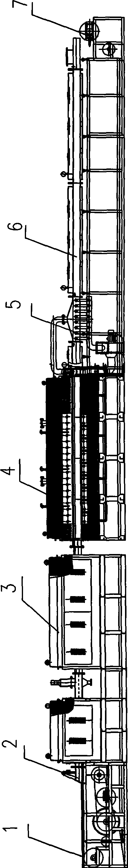 Fast cooling method for lithium iron phosphate steel belt type reducing furnace