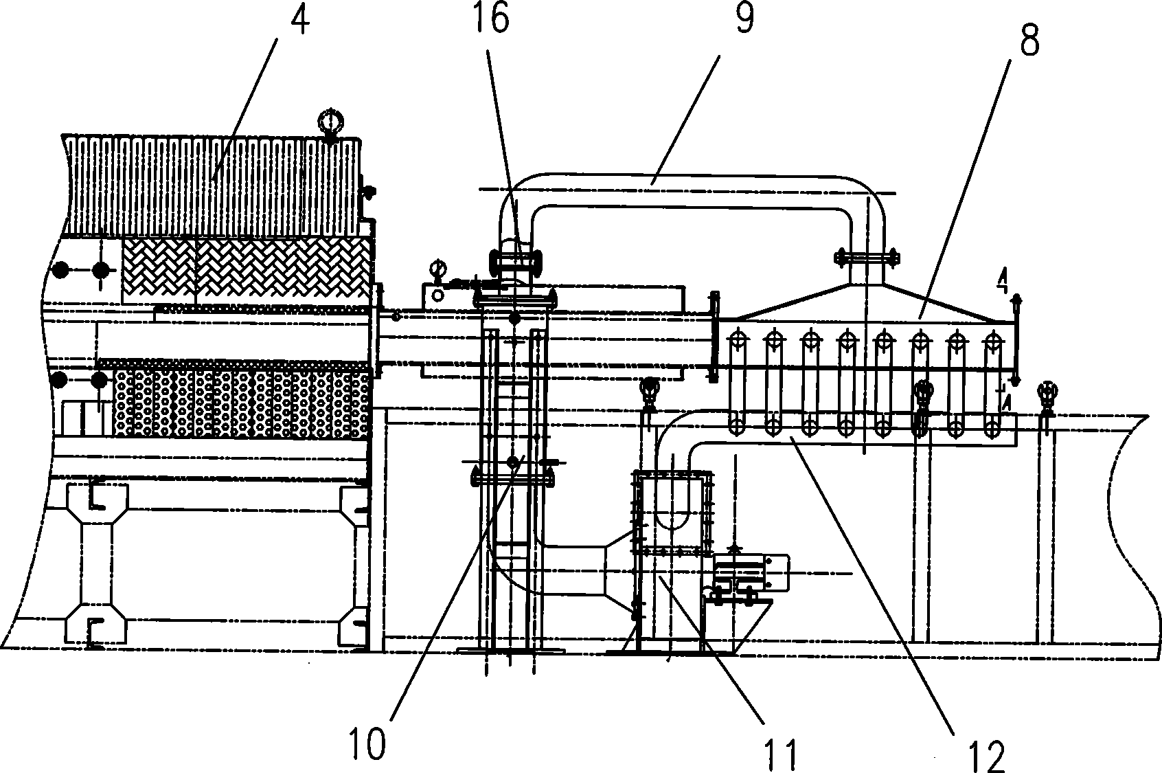 Fast cooling method for lithium iron phosphate steel belt type reducing furnace