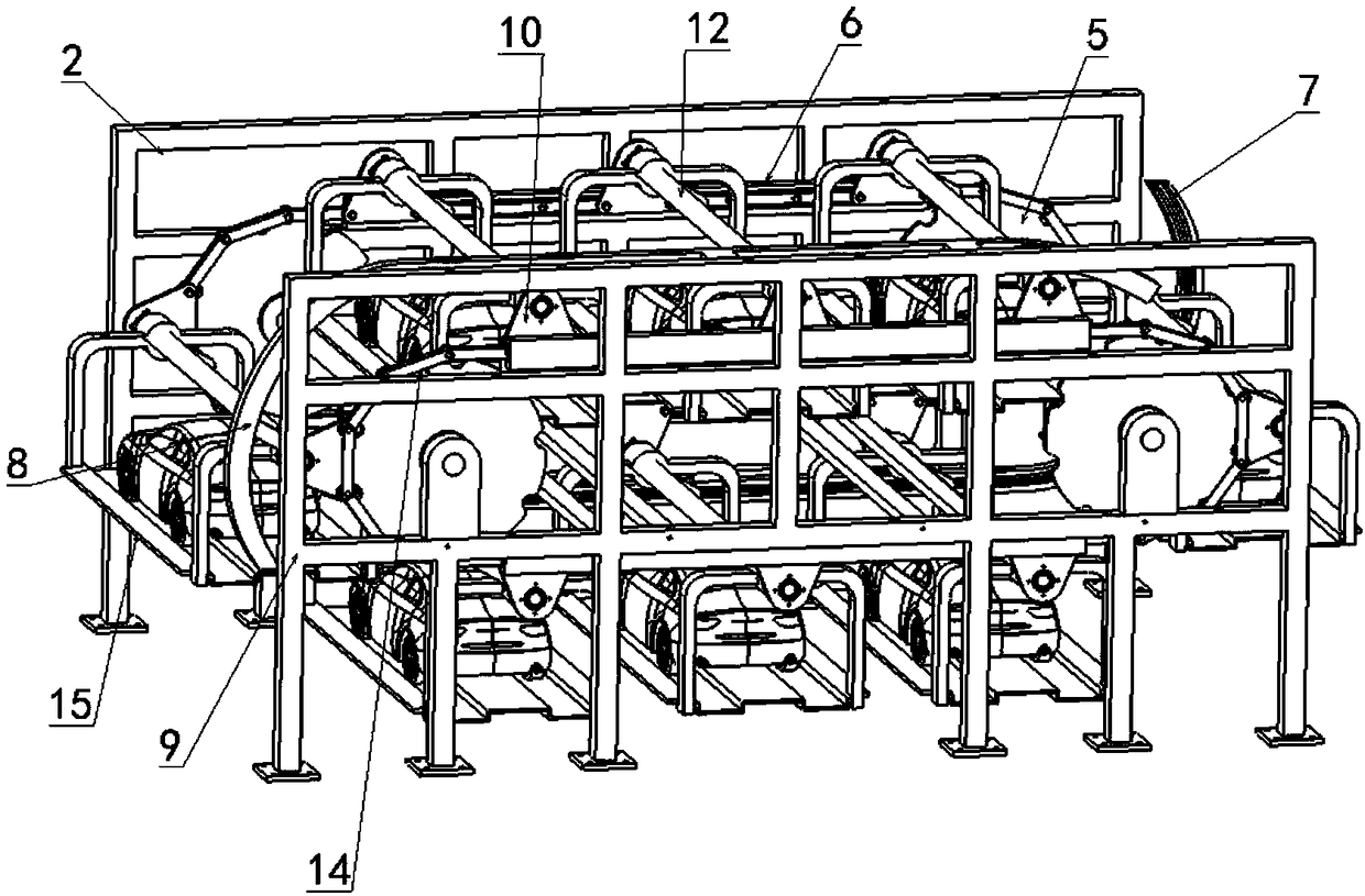 Three-dimensional circular double-layer parking garage