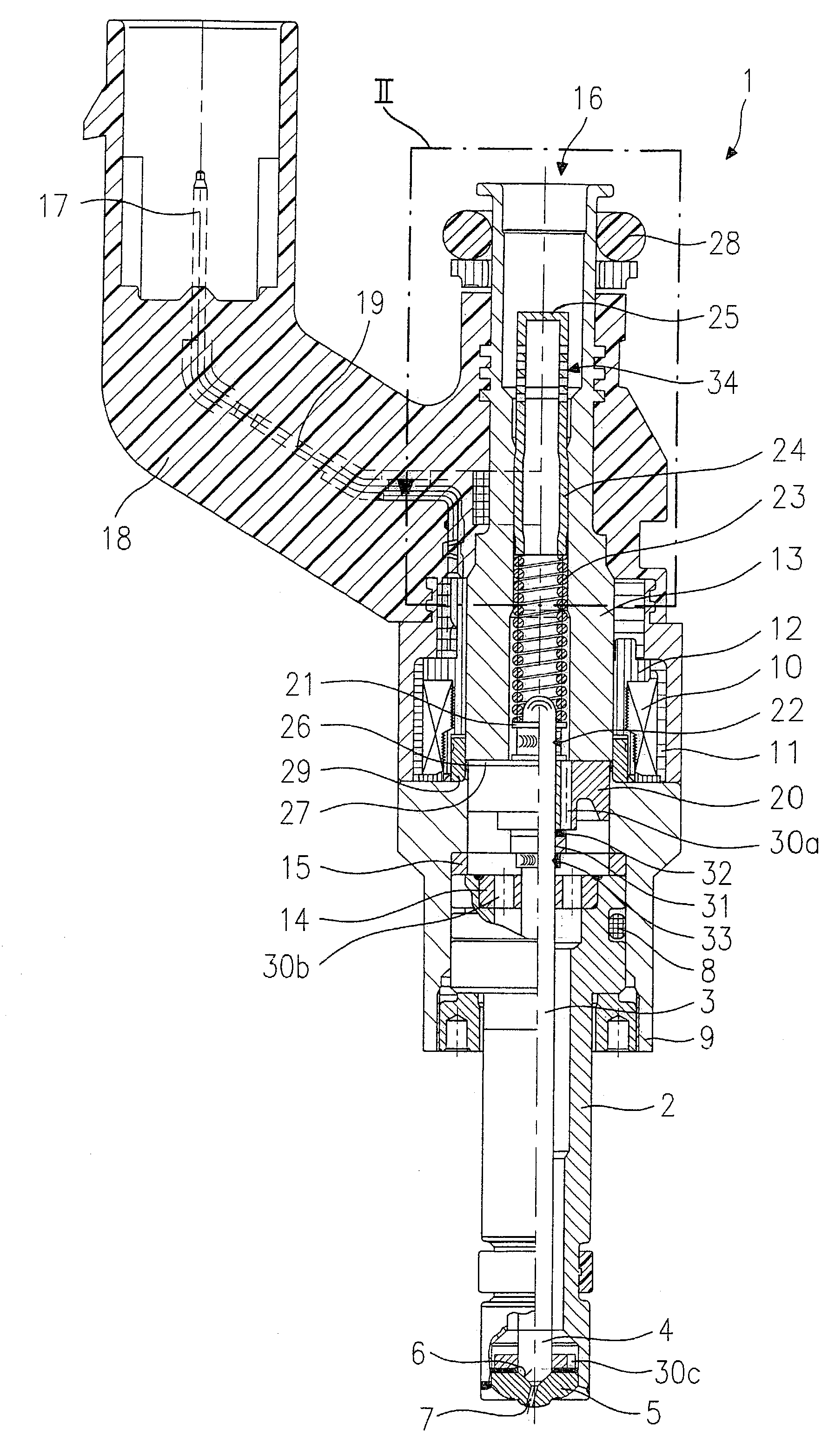 Fuel injection valve with a filter bush