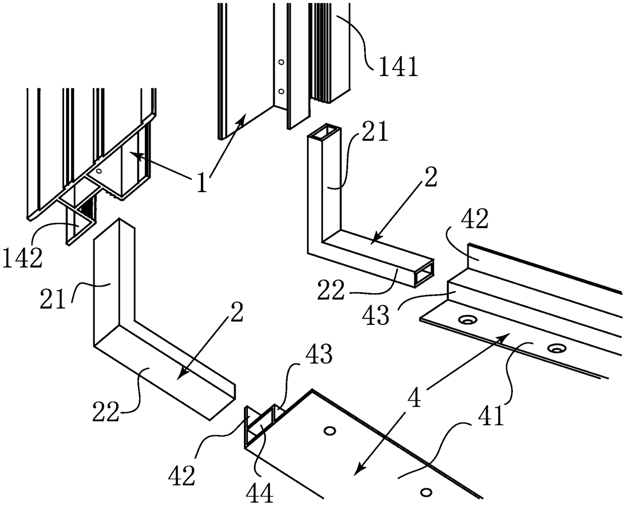 Mounting method of gluing-free rapidly-mounted type door pocket