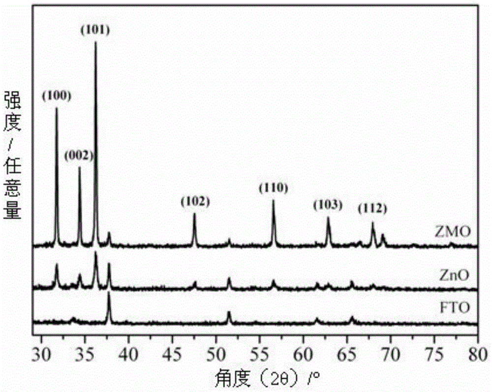 Preparation method for regular-hexagonal-prism-shaped magnesium-doped zinc oxide film