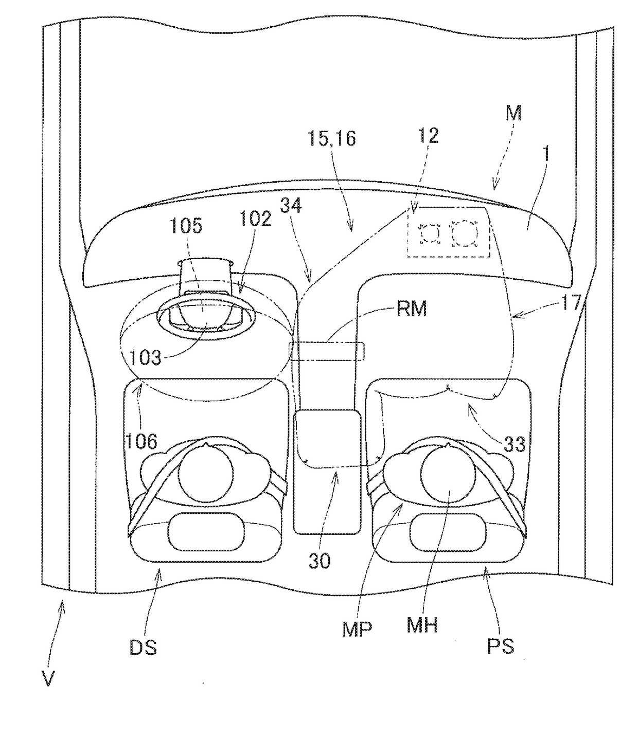 Airbag device for a front passenger seat