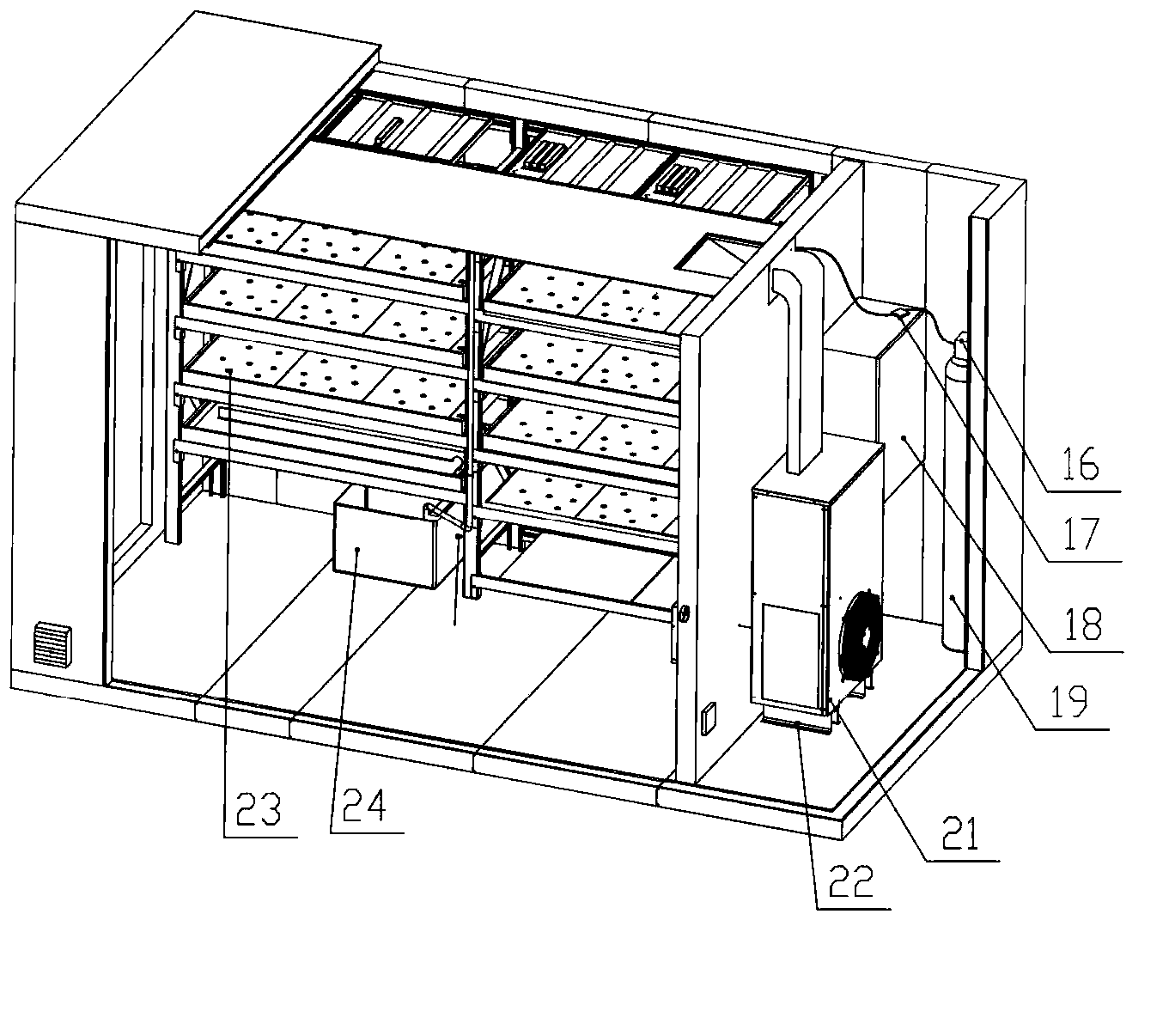 Plant growing box control system and control method thereof