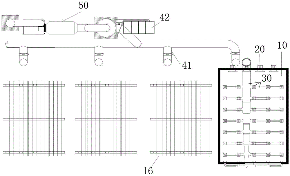 Steel structure spraying system with purifying function