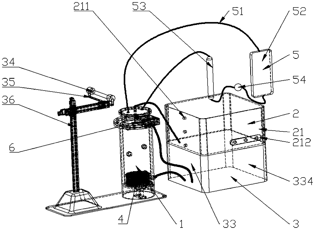 Artificial simulation climate box for monitoring uranium tailing sand