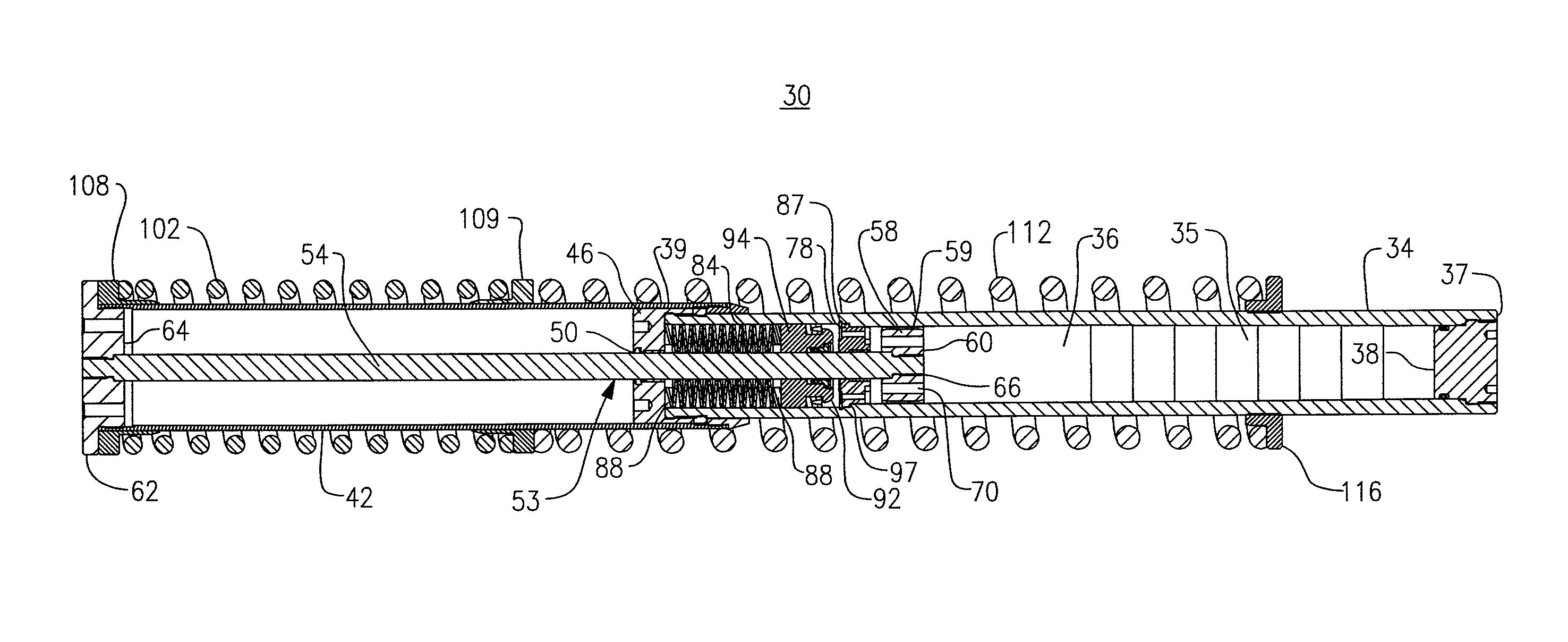 Weight compensating shock isolator assembly