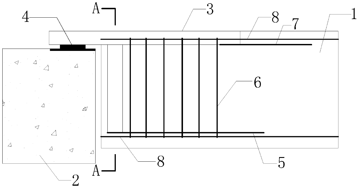 Precast concrete member connecting joint and connecting method