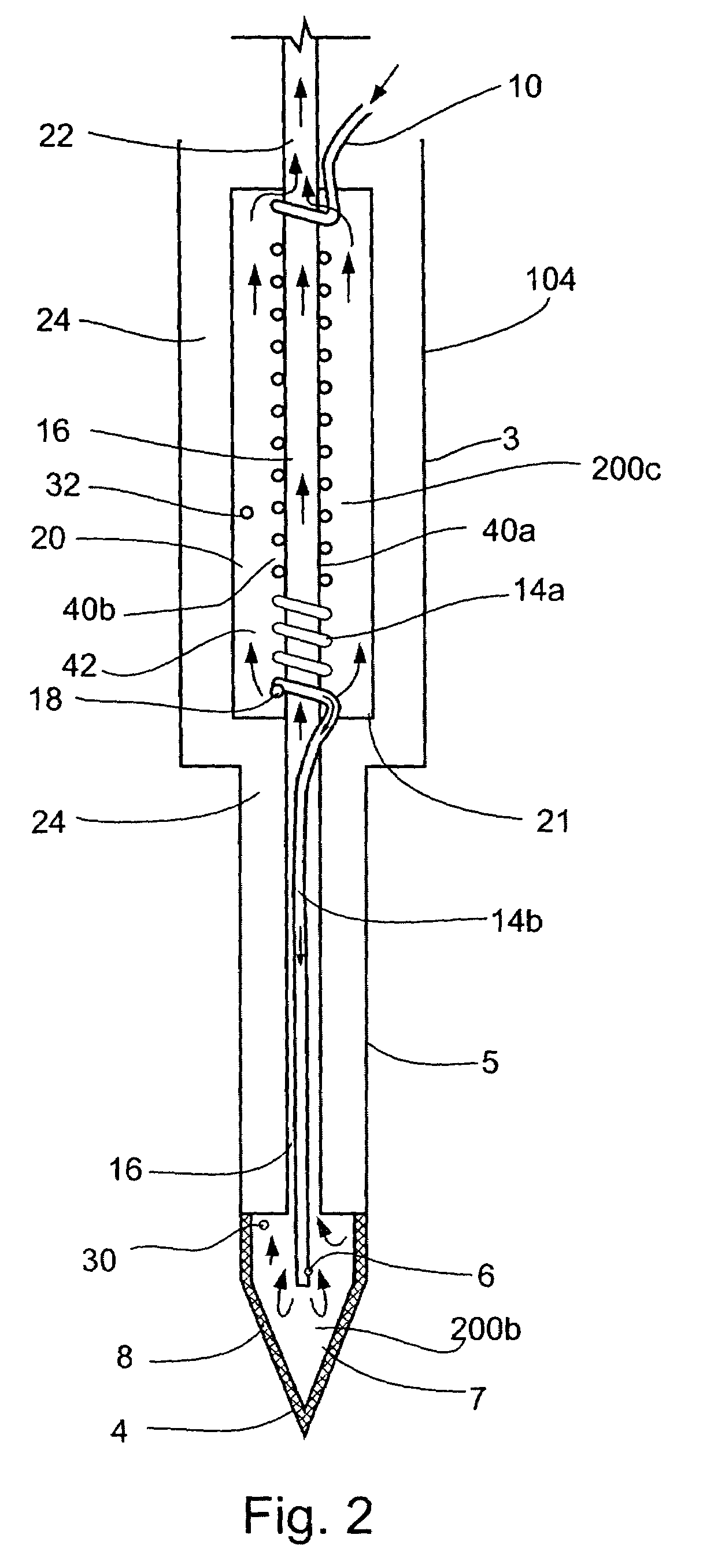 Multiple cryoprobe apparatus and method