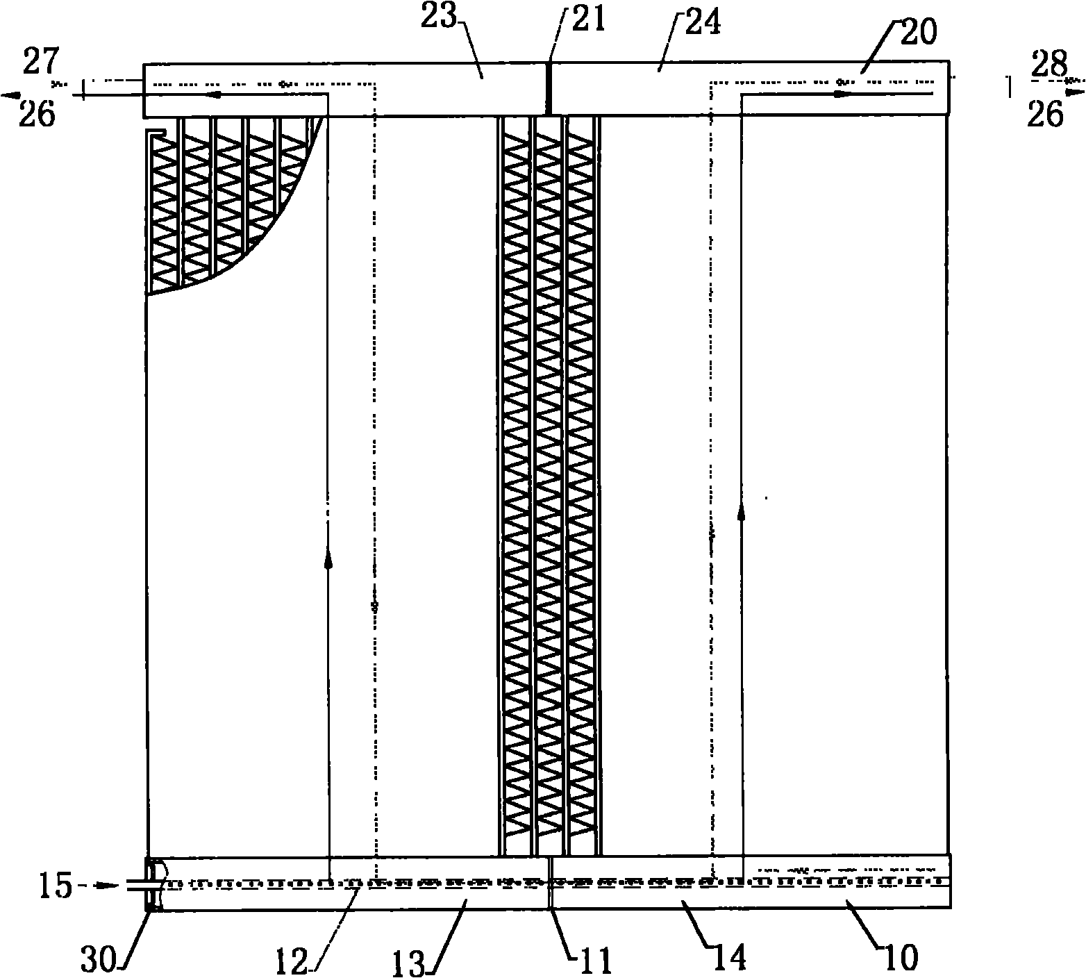 Loop structure of bidirectional microchannel heat exchanger