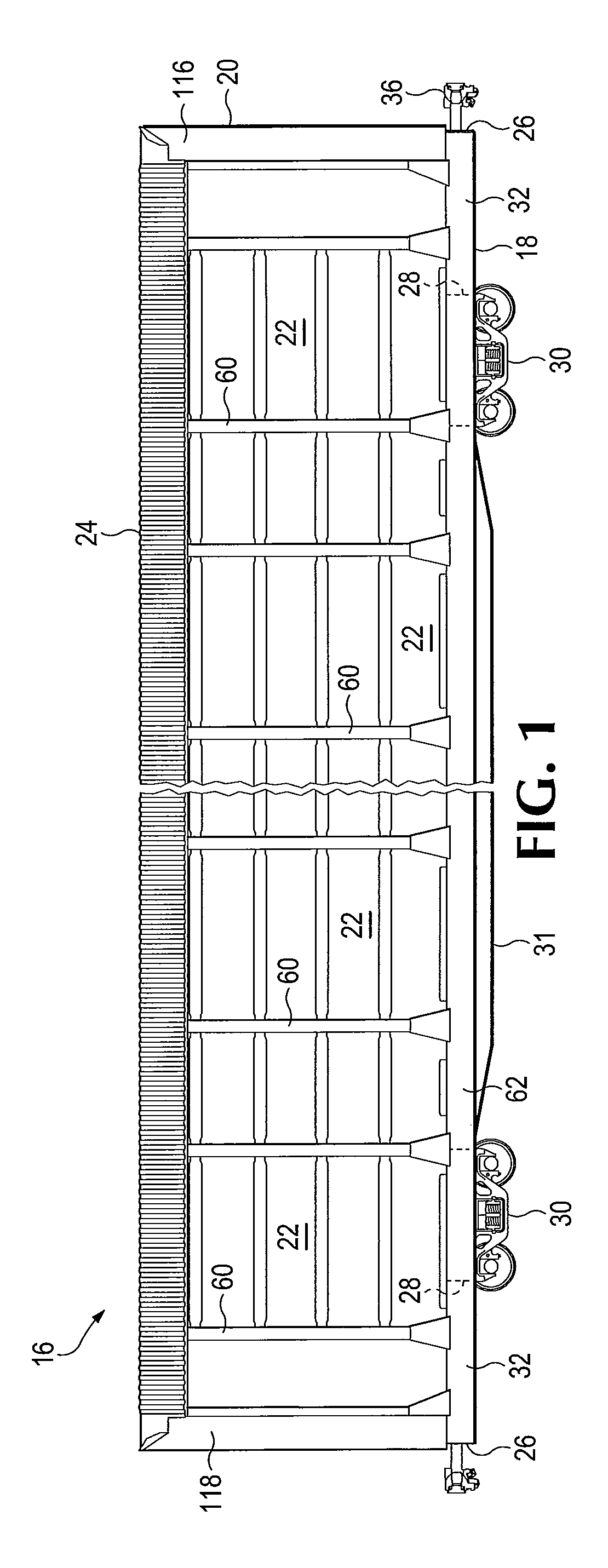 Railroad car for carrying motor vehicles