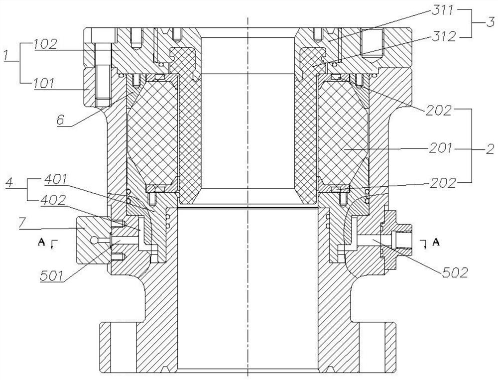 Compensation type multipurpose annular blowout preventer