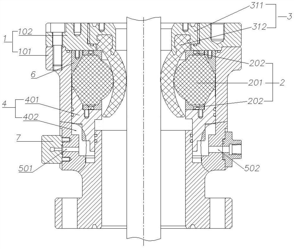 Compensation type multipurpose annular blowout preventer