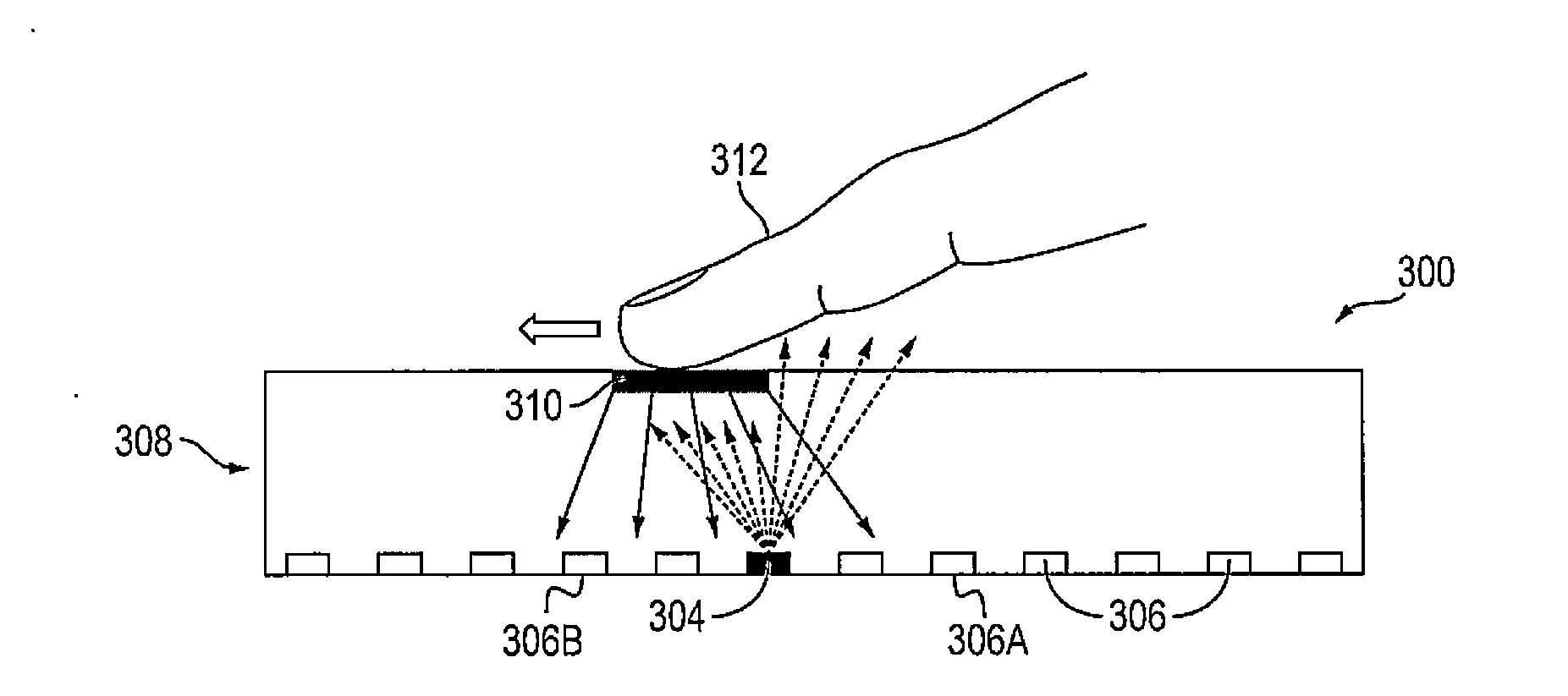 Apparatus and method for detecting surface shear force on a display device