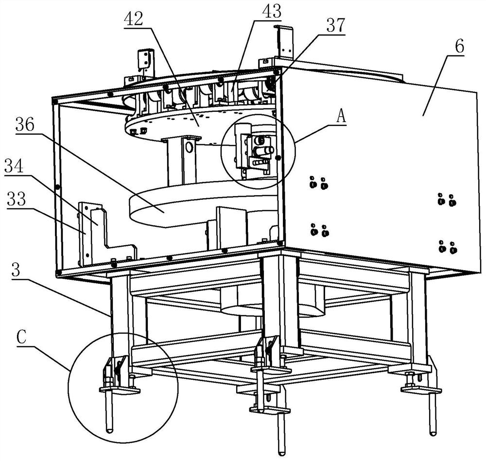 Steering device for engine conveyor line