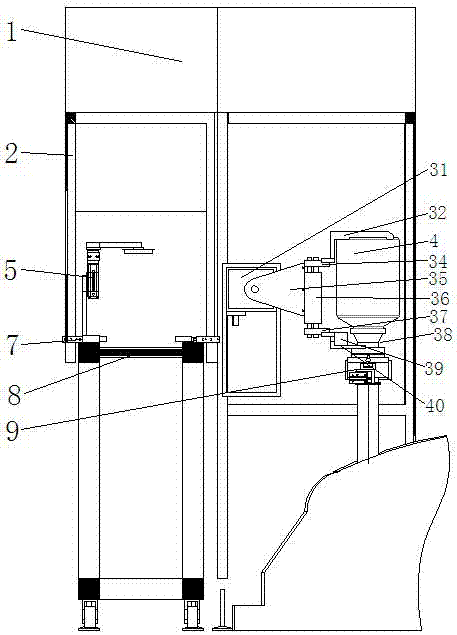 An automatic feeding device for powder mixing machine