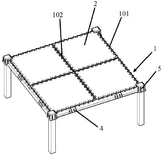 A long-span composite structure floor