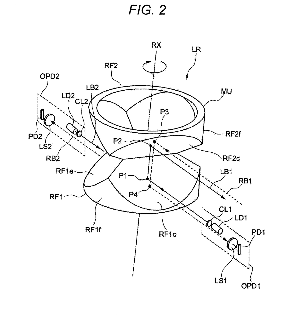 Optical scanning type object detection device