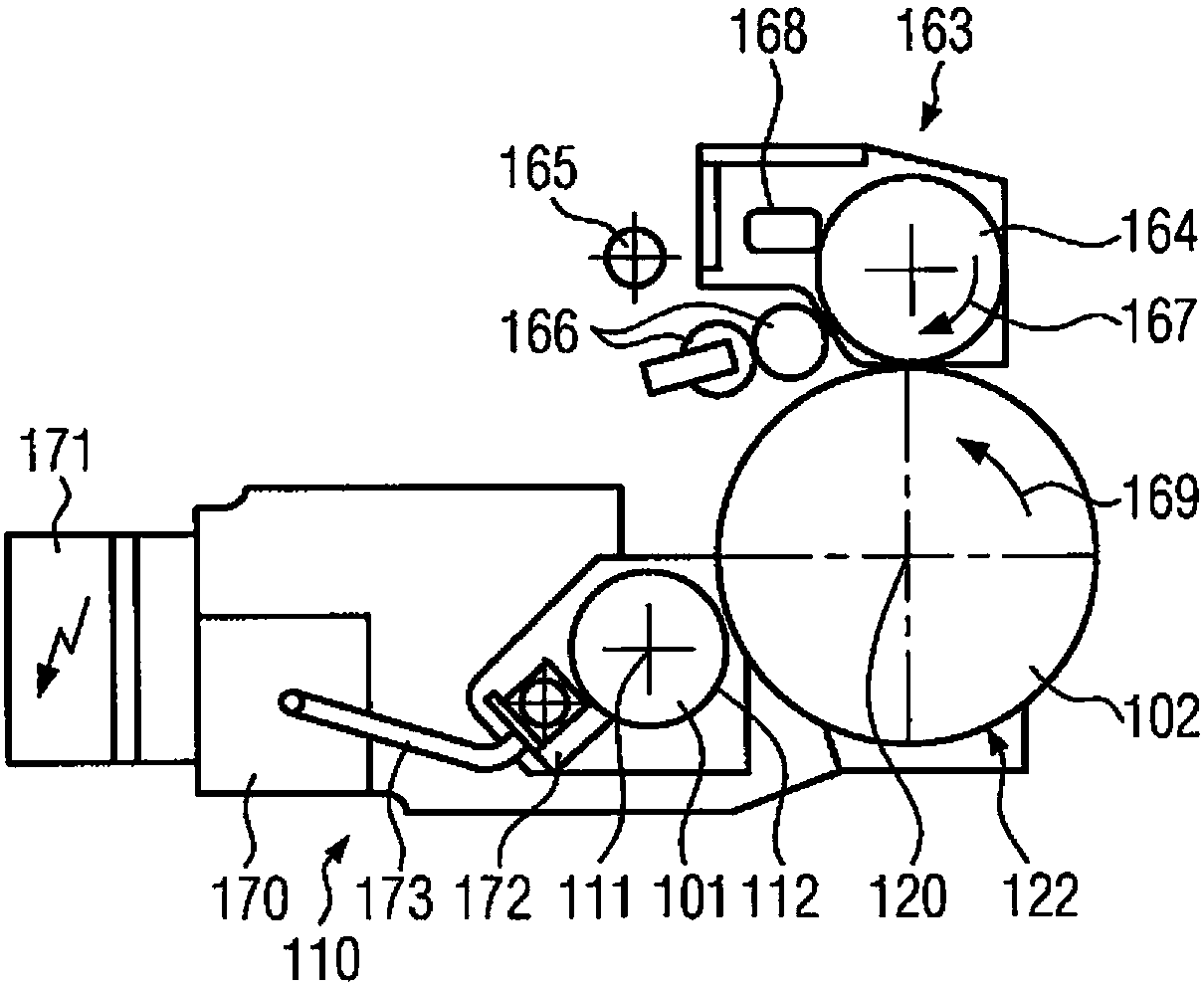 Glue roller with delimited gluing region