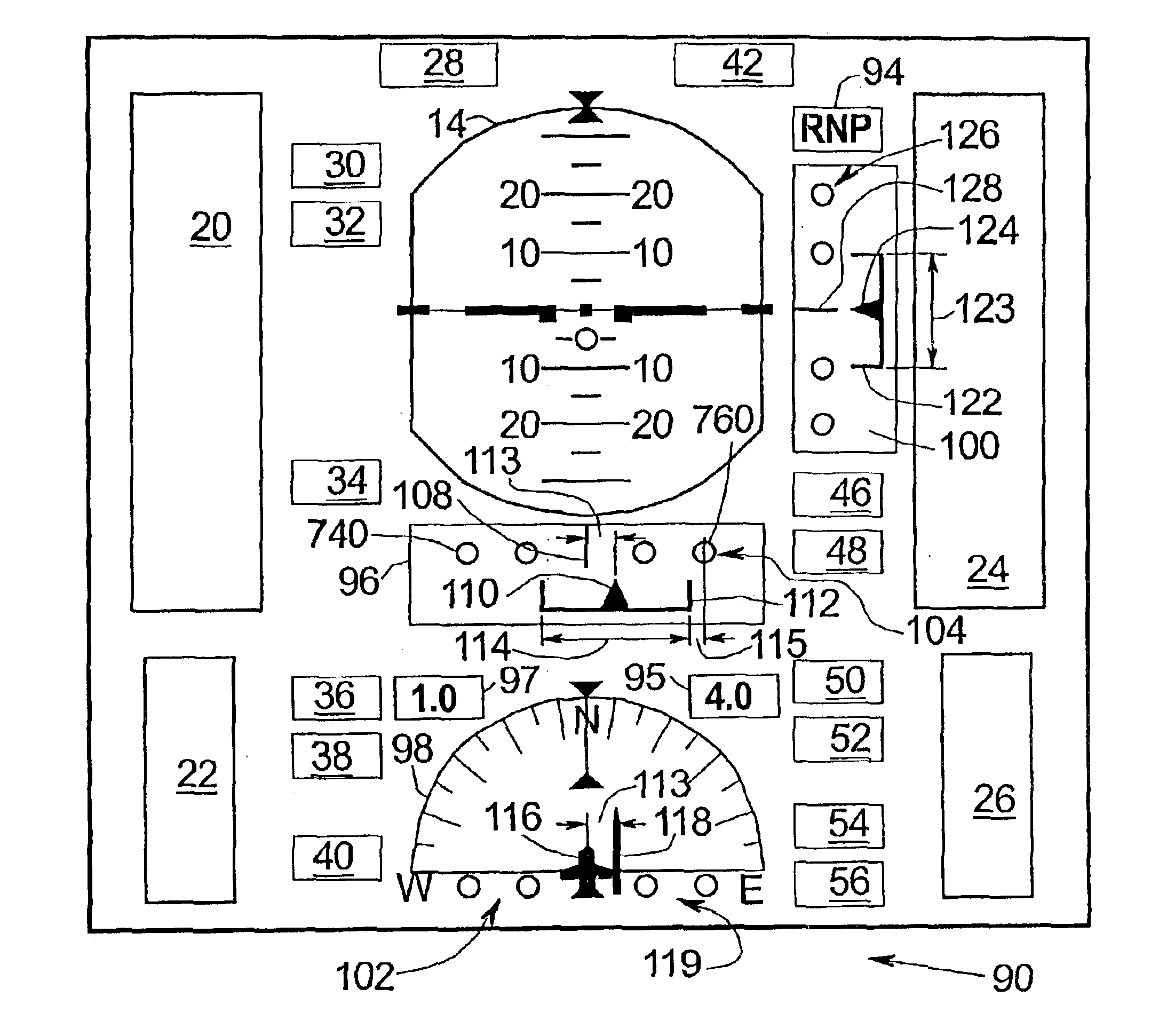 Graphical display for aircraft navigation