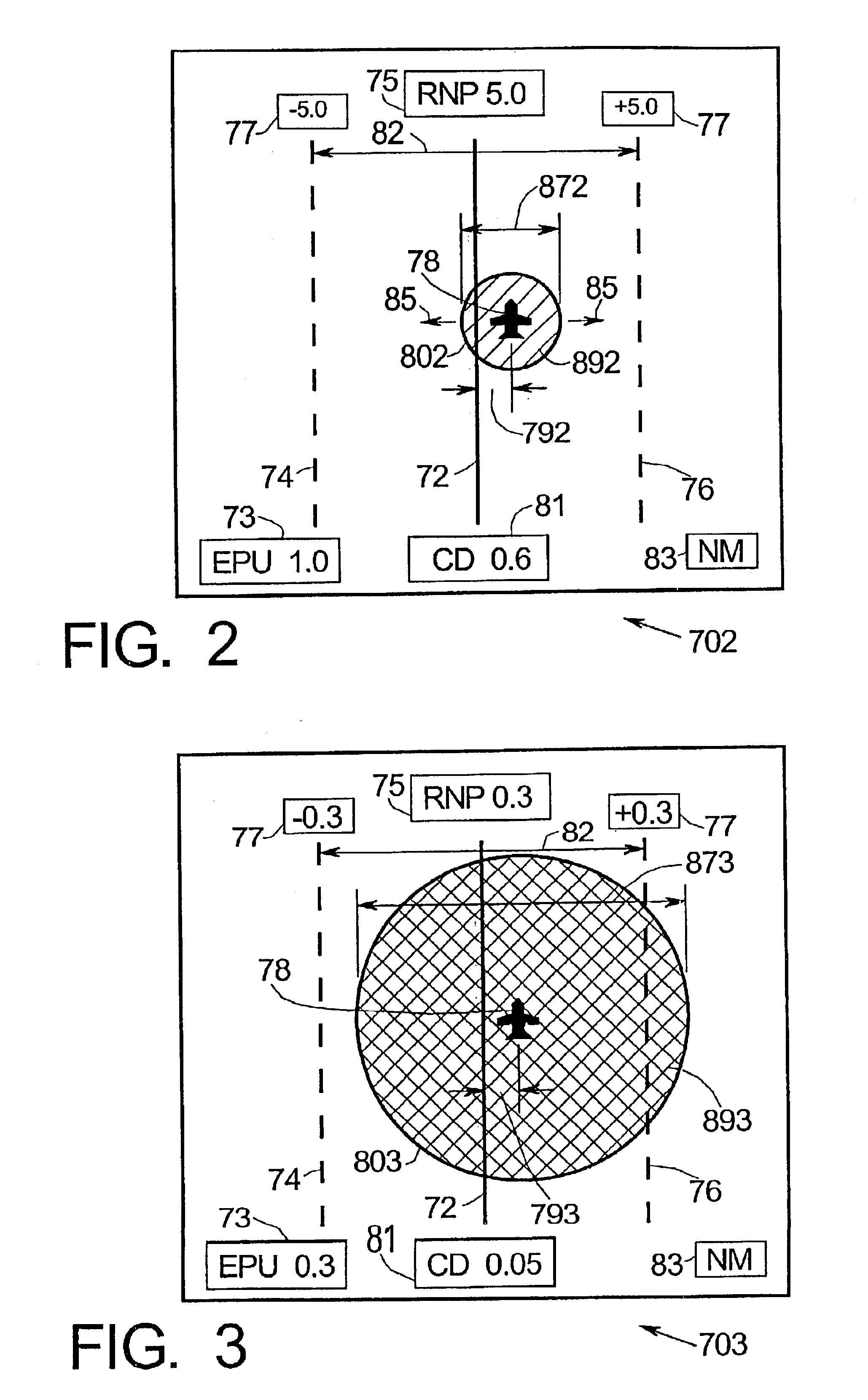 Graphical display for aircraft navigation