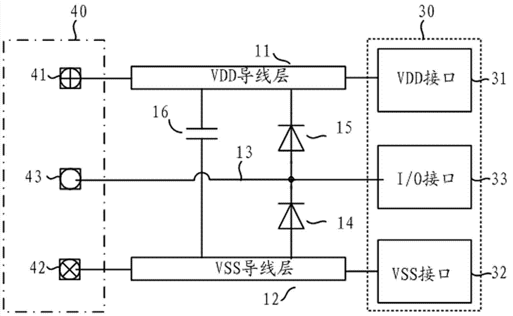 Electro static discharge protective circuit for circuit board interface