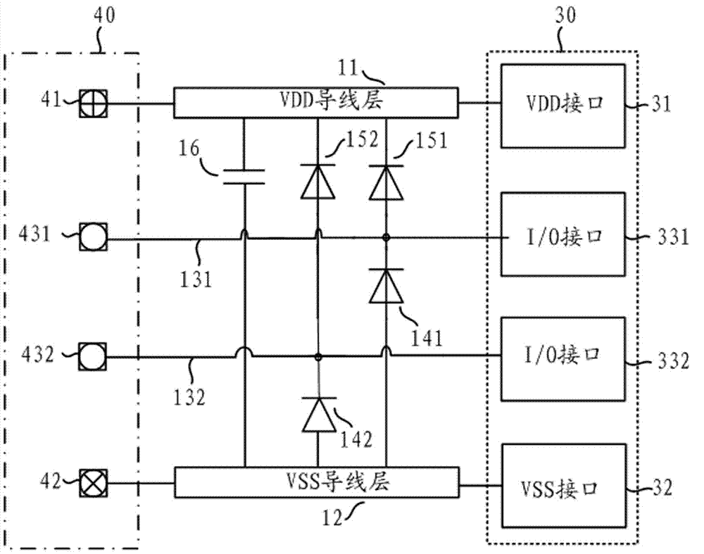 Electro static discharge protective circuit for circuit board interface